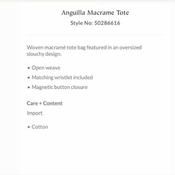 Free People Anguilla Macrame Tote Light Blue - Picture 7 of 7